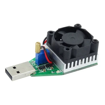 1 ШТ. USB-тестер емкости аккумулятора с регулируемой электронной нагрузкой постоянного тока 15 Вт Зеленый