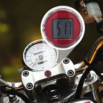 1 шт. мини-цифровые часы, липкие водонепроницаемые мотоциклетные часы, Водонепроницаемые аксессуары, Водонепроницаемые часы для защиты салона от ударов автомобиля мотоцикла P5B8
