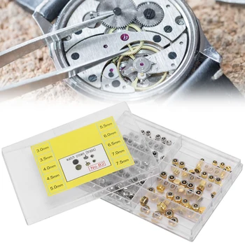 100 шт./кор. Заводная головка часов 3,0‑7,5 мм, различные аксессуары, инструмент для ремонта часов для часовщиков