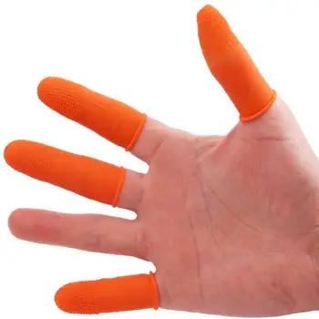 100шт Одноразовых латексных накладок для пальцев, резиновых противоскользящих перчаток, антистатических защитных перчаток для ремонта электроники, ювелирных изделий.