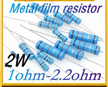 10шт 2 Вт 1% Металлический Пленочный резистор 0.1R 0.12R 0.15R 0.18R 0.22R 0.24R 0.27R 0.3R 0.33R 0.36R 0.39R 0.43R 0.47R 0.5R 0.1R-1M