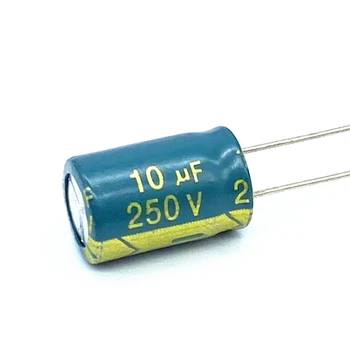 110 шт./лот алюминиевый электролитический конденсатор 250 В 10 МКФ, размер 8 *12 10 МКФ 20%