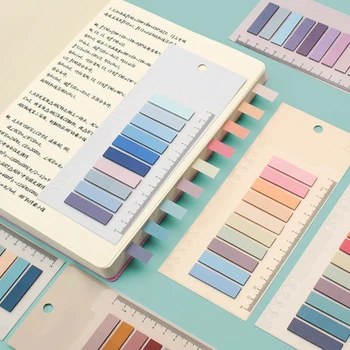 1600шт 80 цветных записываемых липких вкладок Morandi С возможностью изменения положения цветного маркера страницы, липких вкладок для заметок, липких вкладок для книг