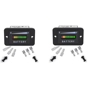 2X Измеритель Заряда Батареи Гольф-Кара 48V LED Индикатор Заряда Батареи Измеритель Уровня Заряда Батареи IP65 Для Клубных Автомобилей, Вилочных Погрузчиков