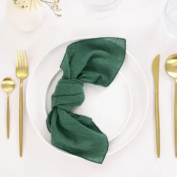 40ШТ Салфеток из хлопчатобумажной ткани, 40x40 см, прочная настольная салфетка цвета шалфея зеленого, для украшения свадебной кухни, вечеринки, дня рождения