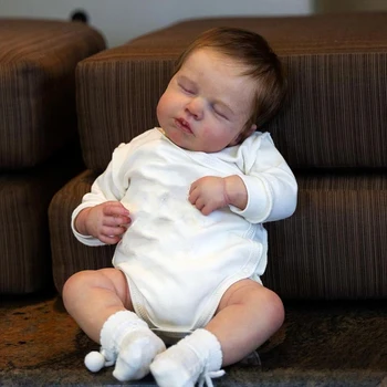 50 см 3D-Краска С Видимыми Прожилками Мягкая Виниловая Кукла Reborn Baby Doll, Похожая На Настоящую 20-Дюймовую Игрушку Sleeping Alive Kids Boneca Art Bebe