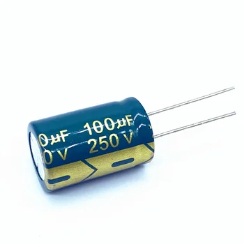 6 шт./лот высокочастотный низкоомный 250v 100UF алюминиевый электролитический конденсатор 250v 100UF размер 16*25 20%