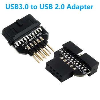 9-Контактный Разъем Адаптера USB3.0 к USB 2.0 С Разъемом USB 3.0 для Преобразователя USB3.0 в USB 2.0 для Корпуса материнской платы