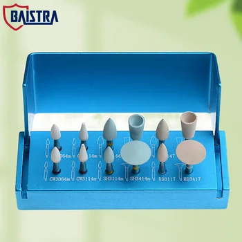 BAISTRA Dental Алмазная шлифовальная машина для керамики, резиновые полировальные станки для композитных материалов, Фарфор, Цирконий, Стоматологический набор для полировки инструментов