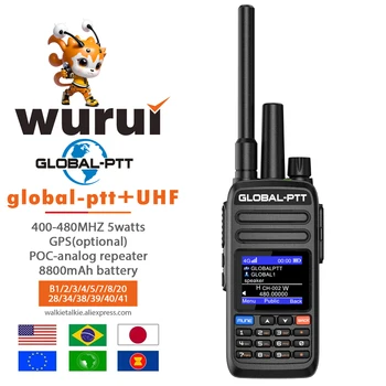global-ptt G4 POC + UHF ВСЕ диапазоны 4G walkie talkie radio long range ham Портативная любительская связь ptt двустороннее радио полиция