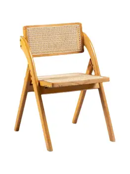 Ins Ретро-Скандинавский Простой Современный Бытовой Японский стул из массива дерева, складной ротанг, ресторан, отель, Легкий Роскошный стул