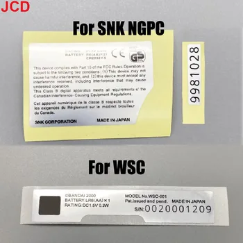 JCD 1 шт. высококачественные наклейки этикетки для SNK NGPC для WSC Ремонт корпуса игровой консоли Запасная часть