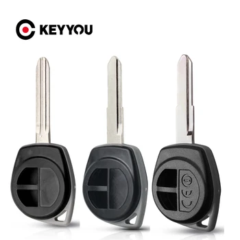 KEYYOU 2 кнопки Чехол для ключей от автомобиля Suzuki Grand Vitara SX4 SWIFT HU133R/TOY43 Blade Remote Replacement