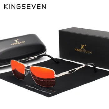 KINGSEVEN 2023 Брендовые Дизайнерские Поляризованные Солнцезащитные Очки Для Вождения Мужские Oculos Квадратные Солнцезащитные Очки Для Мужчин Модные Очки Для Путешествий