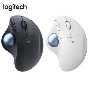 Logitech ERGO M575 Беспроводная трекбольная эргономичная мышь с 5 кнопками Беспроводные мыши 2,4 ГГц для офисного рисования Bluetooth-мышь с микрофоном