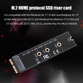 M.2 NVME Карта Адаптера твердотельного накопителя PCB Карта преобразования SSD для MacBook Air 2013-2017 для Pro A1465 A1466 A1398 A1502