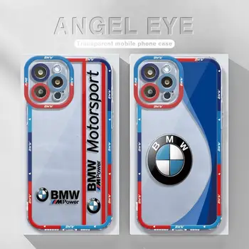 M-Power-Ангел с Логотипом Автомобиля BMW Прозрачный Чехол Для Телефона Xiaomi Redmi Note 11 9 8 11T 10T 9T 8T 10 Pro 9S 10A 9A 9 9C 10 10S 11S Крышка
