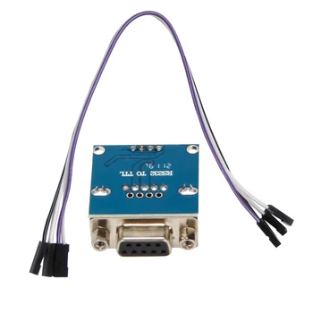 MAX3232 Последовательный порт RS232 Модуль преобразования TTL в разъем DB9 с 4 соединительными кабелями