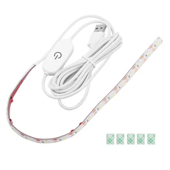 Mobestech 2 Метра Портативная Швейная Машинка Light 5V USB 6500K Холодный Белый Светодиодный Светильник Самоклеящаяся Световая Лента с Сенсорным Диммером