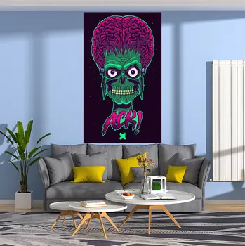 QdDeco Horror Popping Art Гобелен, настенные ковры, Эстетичное украшение спальни или гостиной, домашний декор