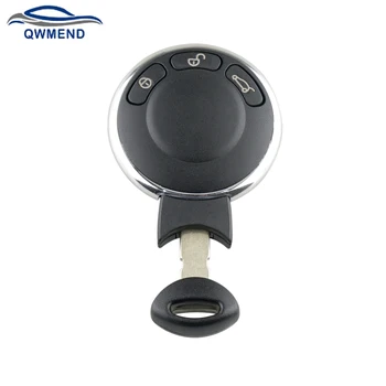 QWMEND 3-кнопочный автомобильный пульт дистанционного управления Smart Key Shell Fob для BMW Mini Cooper R56 Сменный чехол для дистанционного ключа, неразрезное лезвие