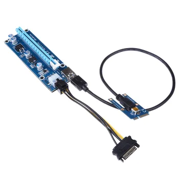 USB 3.0 PCI-E Express 1x to16x удлинитель Адаптер для Riser Card SATA 6Pin Power