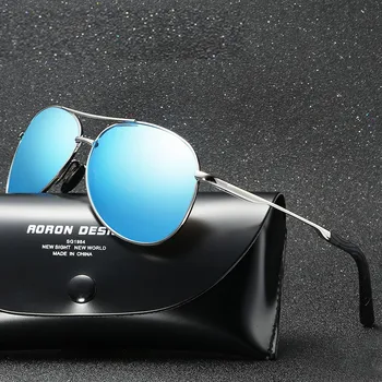 Авиационная металлическая оправа Поляризованные солнцезащитные очки Мужские Дневные и ночные солнцезащитные очки пилота ночного видения Мужские очки для вождения UV400