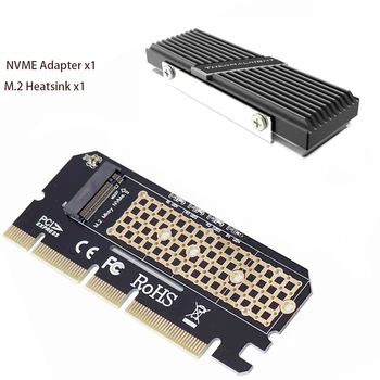 Адаптер M.2 SSD PCIE Корпус из алюминиевого сплава Карта расширения Компьютерный адаптер M2 NVMe SSD NGFF для PCIE 4.0 Riser