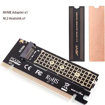 Адаптер PCIE Для M.2 NVMe SSD M2 PCIE X4 PCI-E PCI Express M Key Raiser для 2230 2242 2260 2280 M.2 SSD с Медным Радиатором