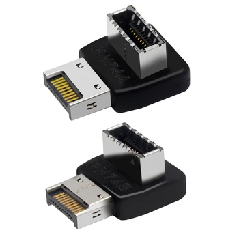 Адаптер для передней панели USB C Адаптер для передней панели USB, вертикальный преобразователь заголовка типа E для внутреннего разъема материнской платы ПК