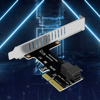 Адаптер твердотельного накопителя PCI-EX4/X8/X16 от PCI E до SFF-8643 Riser Card Конвертер жесткого диска PCIE в U2