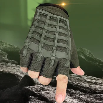 Армейские мужские перчатки с половиной пальца, уличные военно-тактические перчатки, спортивная стрельба, Охота, Страйкбол, Мотоциклетные велосипедные перчатки