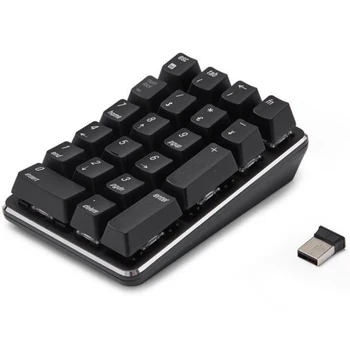 Беспроводная механическая цифровая клавиатура Smart 21 Key 2.4G/Bluetooth для ноутбуков, настольных компьютеров, финансовой отчетности, беспроводная клавиатура