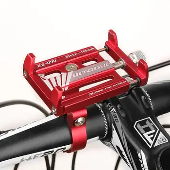 Велосипедный скутер Держатель телефона из алюминиевого сплава 3,5-6,5 дюймов Подставка для мобильного телефона Велосипед Противоударный Кронштейн GPS Клип Аксессуары для велоспорта