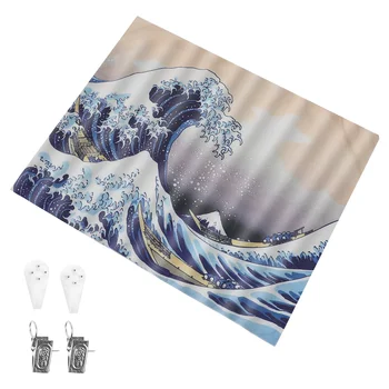 Гобелен, висящий на стене в комнате, одеяло, фон, декор с принтом, фоновая ткань Океан