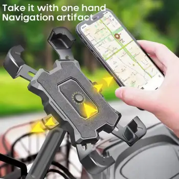Держатель мобильного телефона для велосипеда на колесах для iPhone Samsung Держатель велосипедного руля Противоударный Навигационный кронштейн