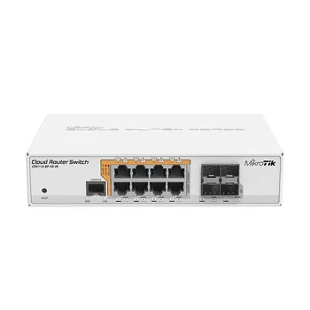 Для Mikrotik CRS112-8P-4S-IN 8xGigabit Ethernet Smar ROS Проводной коммутатор маршрутизации Poe с PoE-выходом, 4xSFP-портом, процессором 400 МГц, 128 МБ оперативной памяти