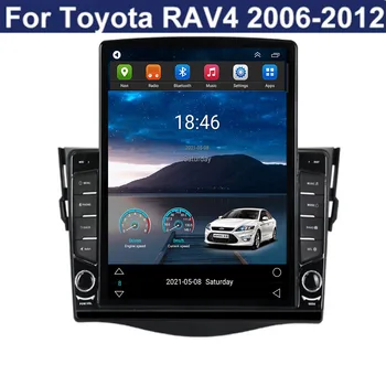 Для Tesla Style 2Din Android12 Автомагнитола Toyota RAV4 Rav 4 2006-12 Мультимедийный Видеоплеер GPS Стерео Carplay DSP RDS Камера