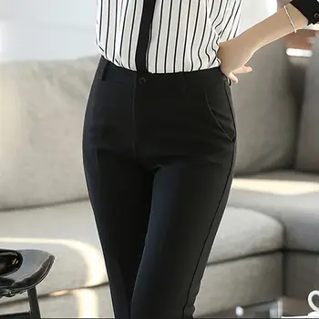 Женские Весенне-осенние Однотонные прямые брюки 2023 года с высокой талией, модные повседневные женские Длинные брюки с карманами, верхняя одежда X05