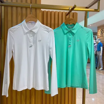 Женские рубашки поло, футболка для гольфа с длинным рукавом