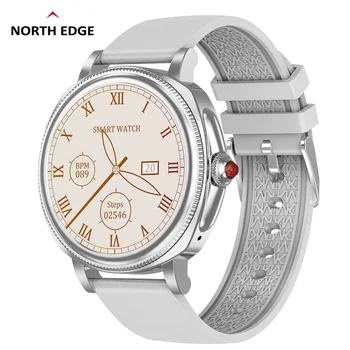 Женские смарт-часы NORTH EDGE с Bluetooth, пульсометр, измеритель артериального давления, шаг, калории, упражнения, женские часы на открытом воздухе