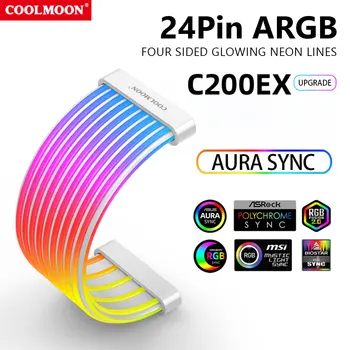 Кабели блока питания 5V ARGB RGB Light Strip C200EX C260EX PC RGB GPU Кабель 3PIN X 2 + 4PIN GPU Шнур Питания для Разъема материнской платы