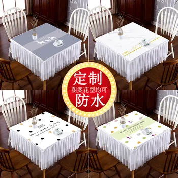 Квадратная скатерть, домашнее квадратное покрытие для стола для игры в маджонг, искусство из водонепроницаемой ткани
