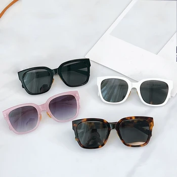 Классические Модные Солнцезащитные очки люксового бренда в стиле ретро, женские Ацетатные большие квадратные очки UV400, 2022, Новые поступления, Солнцезащитные очки 4S222