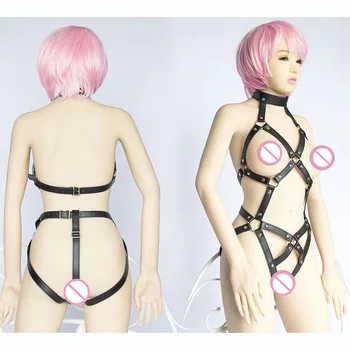 Комбинезон с кожаным ремешком для секс-игрушек SM, завязывающийся на регулируемый Кокетливый и сексуальный Модный Аксессуар для женской одежды