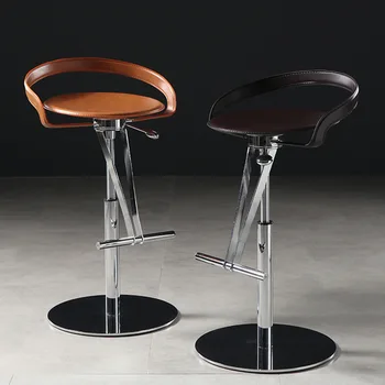 Креативный подъемный барный стул, современный и простой, вращающийся высокий стул, железный барный стул, бытовой высокий стул