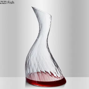 Креативный Прозрачный Стеклянный Графин Шампанское Бренди Диспенсер для вина Украшение ужина Стеклянная Бутылка Вина Семейный Набор для вина