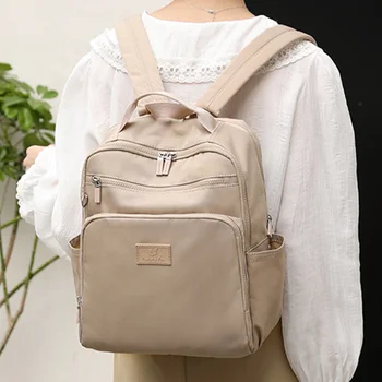 Легкие рюкзаки Kawaii для женщин, водонепроницаемый женский рюкзак большой емкости, школьная сумка с несколькими карманами, нейлоновая дорожная сумка