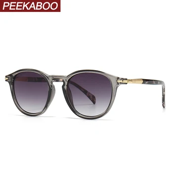 Мужские солнцезащитные очки Peekaboo в ретро-стиле, женские горячие продажи, круглые солнцезащитные очки для женщин, унисекс, леопардовый коричневый uv400 2024, украшение