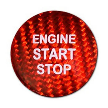 Отделка крышки кнопки запуска и остановки двигателя из углеродного волокна красного цвета для Toyota 86 Corolla RAV4 Camry CHR